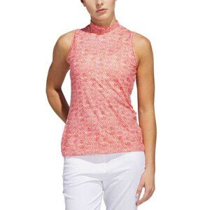 NWT Adidas Womens Size L Color Pure Ruby Ultimate365 Golf Top Sleeveless Mock